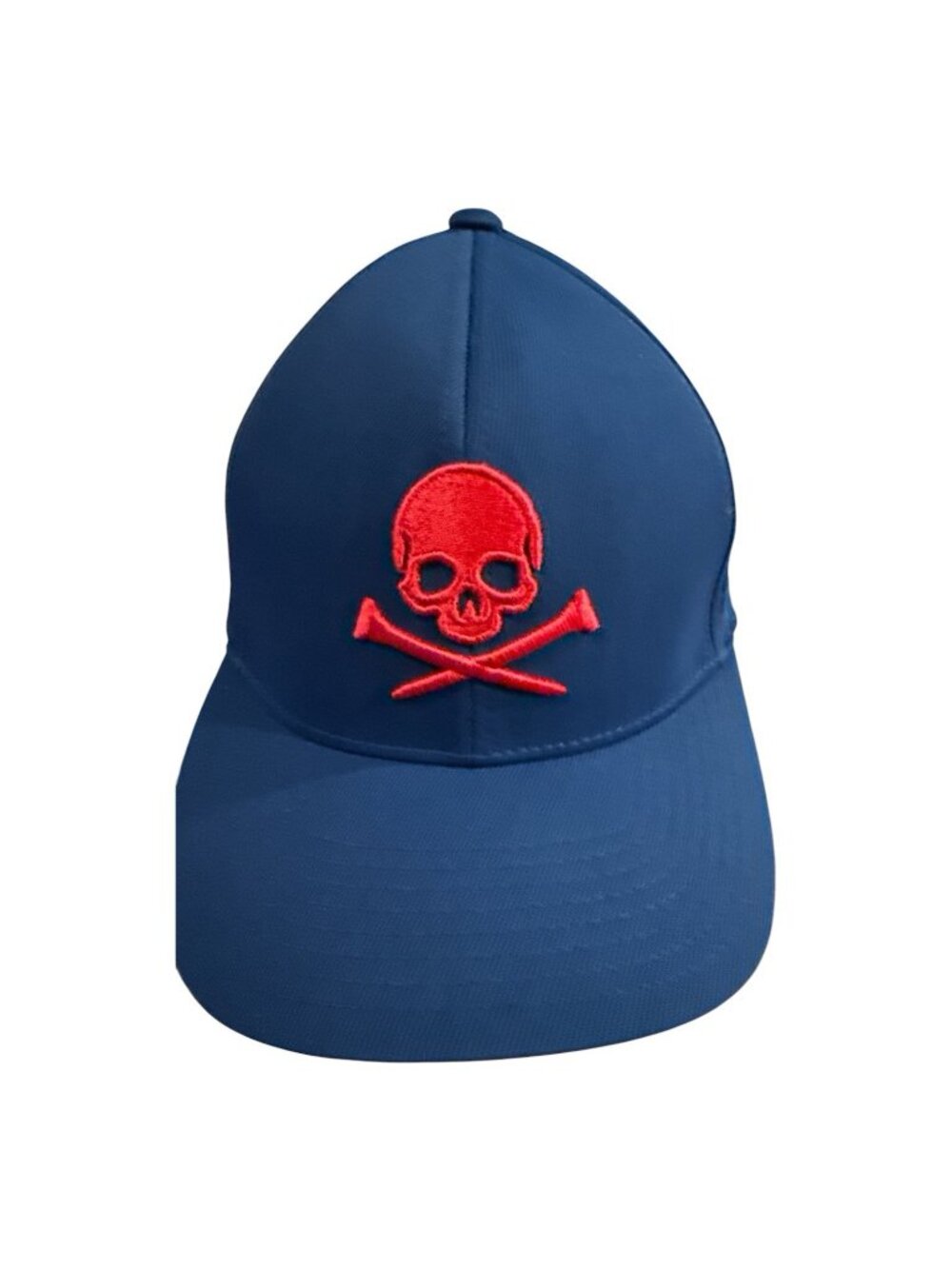 G/FORE Skull Cross Clubs Snapback Hat Navy Red Golf Adjustable Cap Performance